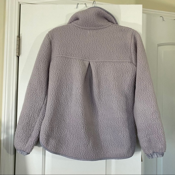 Madewell Polartec Fleece Popover Jacket Purple XXS - Picture 2 of 8